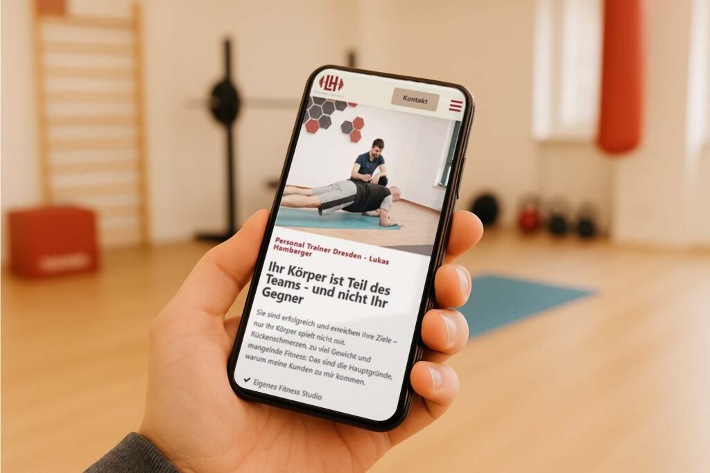 Pfeffermond entwickelt responsive, SEA & SEO-optimierte Handy-Webseite für LH Personal Trainer mit starker Performance!